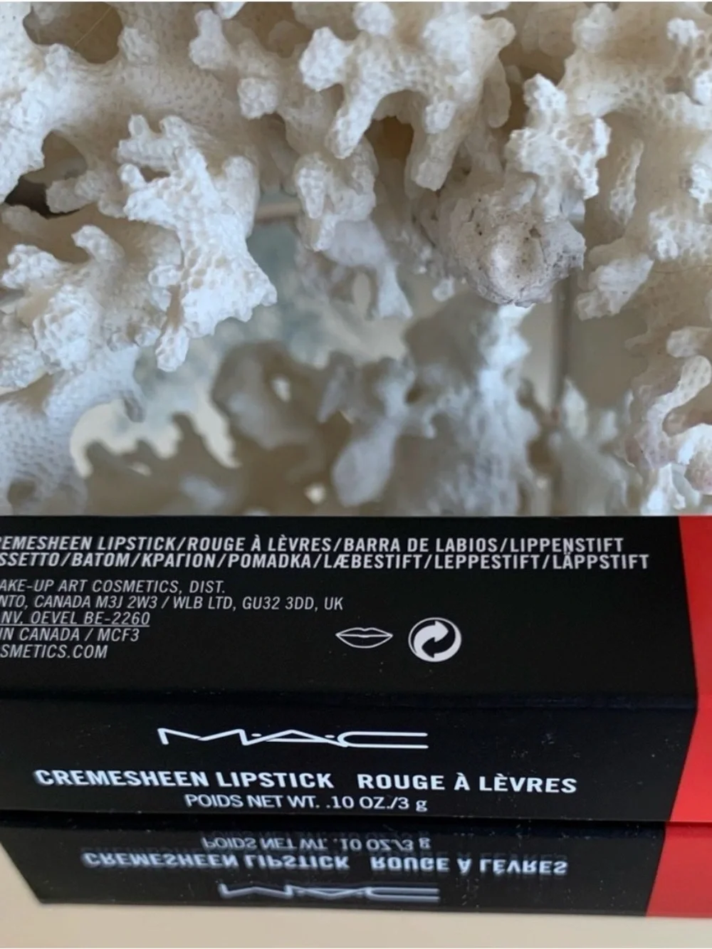 MAC Cremesheen Lipstick Pretty Boy 231 Red Coral Classic Discontinued Shade NIB